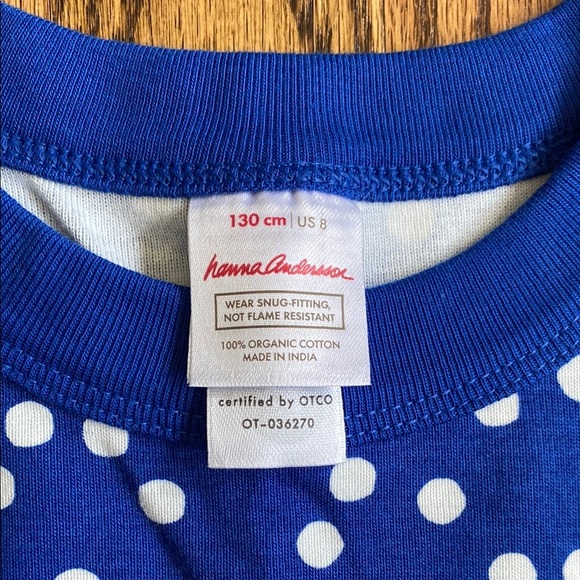 NWOT Hanna Andersson First Snow on galactic blue pj set, size 8 perfect cond. - Picture 3 of 8